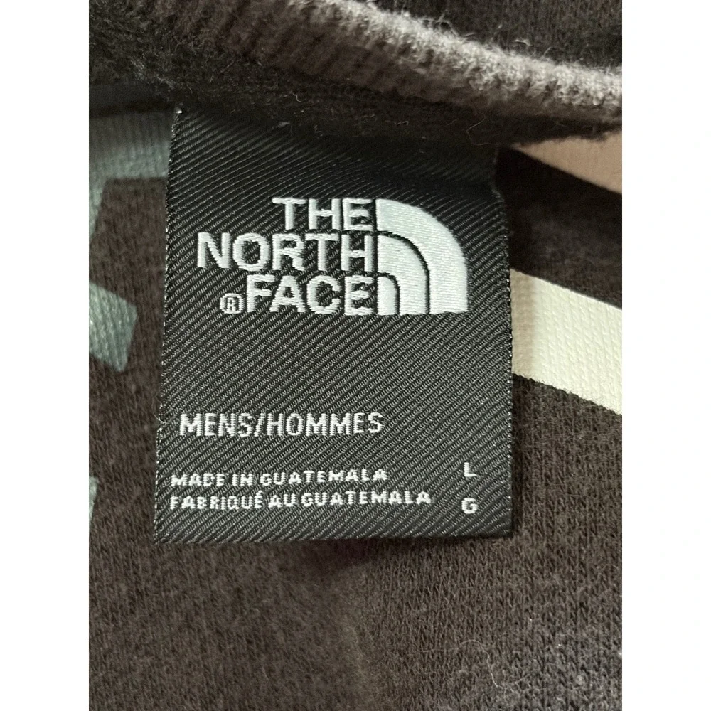 The North Face Mens Black Multi Logo Graphic Print Fleece Sweatshirt Large L